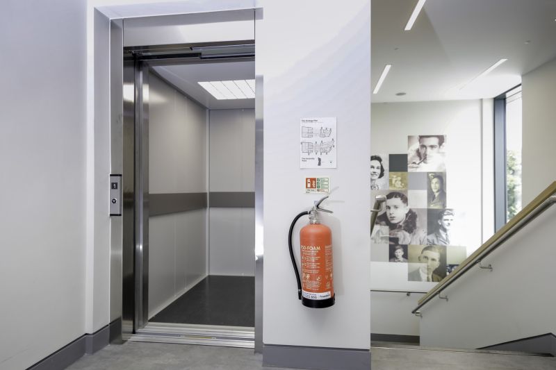 Space-saving passenger lift ups access in new school extension