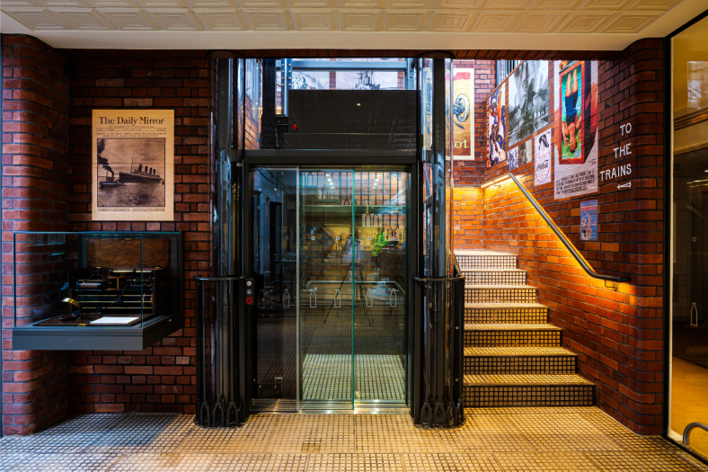 Bespoke glass passenger lift for the Creamery